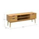 Ver imagem 5 de Conjunto com Rack e Mesa de Centro em Madeira Maciça Nórdica Yescasa