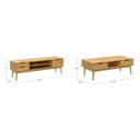 Ver imagem 3 de Conjunto com Rack e Mesa de Centro em Madeira Maciça Nórdica Yescasa