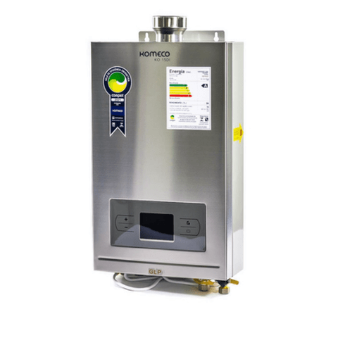 Aquecedor de Água a Gás Komeco Ko 15 Di Inox 15 Litros Digital Bivolt Gás Gn