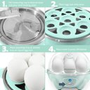Ver imagem 6 de Elite Gourmet Cozedor de Ovos Elétrico 7 Unidades com Auto-desligamento (menta)