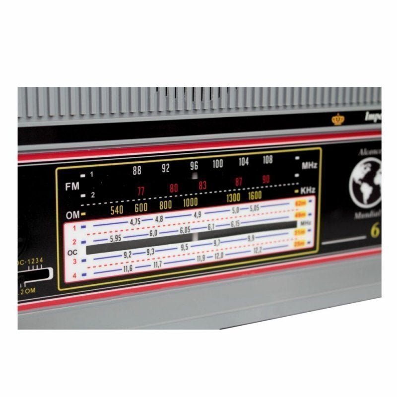 Rádio Portátil Am Fm Oc 6 Faixas com Aux Cinza Companheiro Crmif61 - 3