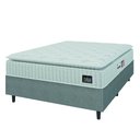 Ver imagem 1 de Cama Box Colchão Casal Espuma D33 Vangogh Pillow Top 138x188x67cm Branco / Cinza Hellen