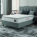 Ver imagem 2 de Cama Box Colchão Casal Espuma D33 Vangogh Pillow Top 138x188x67cm Branco / Cinza Hellen