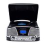 Vitrola Raveo Harmony Bt Bivolt Preta com Bluetooth, Toca Discos Vinil, Entrada Sd, USB, Cd Player, F - 6