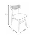 Ver imagem 3 de Cadeira para Mesa de Jantar Parma Madeira Courino Caramelo - Sallar Home