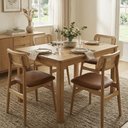 Ver imagem 2 de Cadeira para Mesa de Jantar Parma Madeira Courino Caramelo - Sallar Home