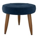 Ver imagem 2 de Puff Rima para Sala Assento Espuma Madeira Maciça Veludo Azul Matrix 43cm 90kg