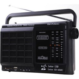 Rádio Portátil Motobras, 3 Fxs., Am/Fm/Oc, Entradas Auxiliares USB e SD Card, Pilha e Luz - 1
