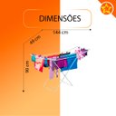 Ver imagem 6 de Varal de Chão Aço com Abas Slim - Mor