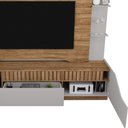 Ver imagem 4 de Estante Home Tv 75 Pol 210 Cm Dallas Cinamomo Off White Bechara