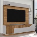 Ver imagem 1 de Estante Home Tv 75 Pol 210 Cm Dallas Cinamomo Off White Bechara