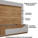 Ver imagem 5 de Estante Home Tv 75 Pol 210 Cm Dallas Cinamomo Off White Bechara