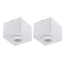 Ver imagem 1 de Kit 2 Spots Box Plafon Branca Quadrada 13cm de Sobrepor PAR20 Dital E27