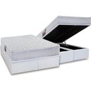 Ver imagem 1 de Cama Box Baú Queen: Colchão Anatômico Herval Ag65 Frontier + Base Crc Linhão White (158x198)
