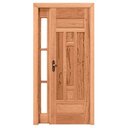 Ver imagem 1 de Kit Porta de Madeira Maciça PE27 Vidro Lateral de Cedro Arana Esel 213AX130L Lado Direito