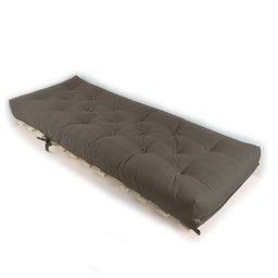 Sofá Cama Solteiro Futon Dobrável Cinza - 3
