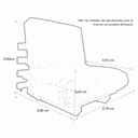 Ver imagem 4 de Sofá Cama Solteiro Futon Dobrável Cinza