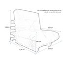 Ver imagem 4 de Sofá Cama Solteiro Futon Dobrável Azul Turquesa