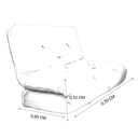 Ver imagem 3 de Futon Solteiro Dobrável Oriental Confort Plus
