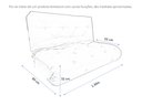 Ver imagem 3 de Colchão Berço R9 Design Futon Futon Dobrável Sofá Cama Azul Turquesa
