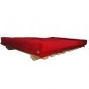 Ver imagem 6 de Sofá Cama Casal Futon Oriental Vermelho com Madeira Nobre Natural