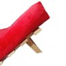Sofá Cama Casal Futon Oriental Vermelho com Madeira Nobre Natural - 4