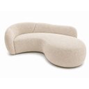 Ver imagem 5 de Sofá Zah 210 cm 3 Lugares Luxo Orgânico Curvo Bouclé Premium:Bouclé Bege