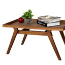 Ver imagem 3 de Mesa Centro Suporte Sofisticada Sala Estar Decoração Sofá Madeira Maciça Bebidas Servir Moderna Mesi