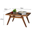 Ver imagem 5 de Mesa Centro Suporte Sofisticada Sala Estar Decoração Sofá Madeira Maciça Bebidas Servir Moderna Mesi