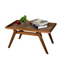 Ver imagem 1 de Mesa Centro Suporte Sofisticada Sala Estar Decoração Sofá Madeira Maciça Bebidas Servir Moderna Mesi