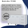 Balcao sem Tampo para Pia 150cm 9130 Branco Mobbs - 3