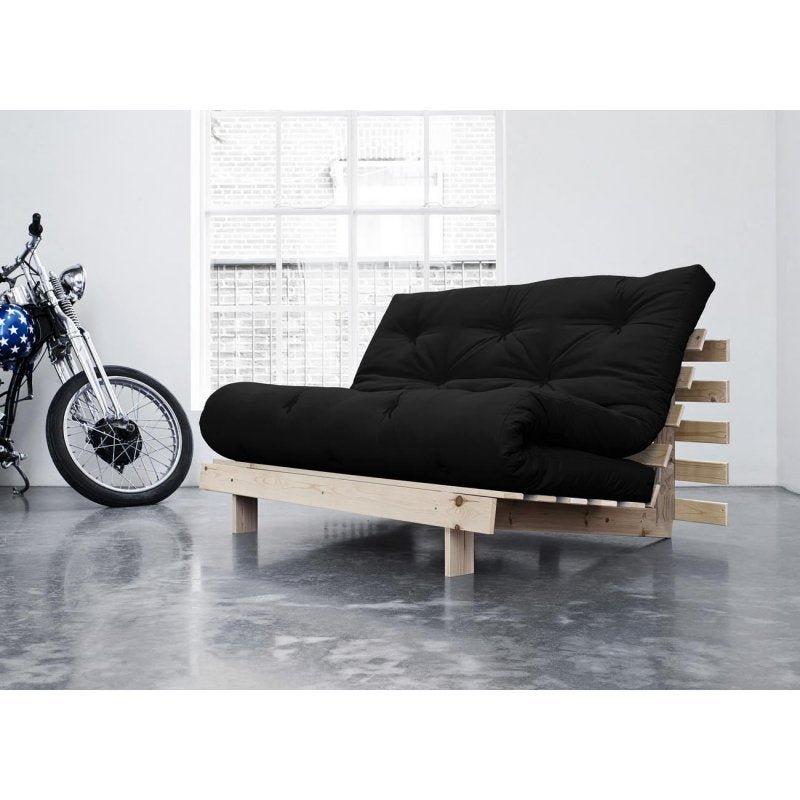 Sofá Cama Casal Futon Tokio com Madeira Maciça Nobre Angelim