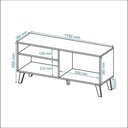 Ver imagem 6 de Rack Estante Madri 120cm Tv até 50 Polegadas Multifuncional com Porta Peternella Móveis