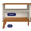 Ver imagem 3 de Rack Estante Madri 120cm Tv até 50 Polegadas Multifuncional com Porta Peternella Móveis