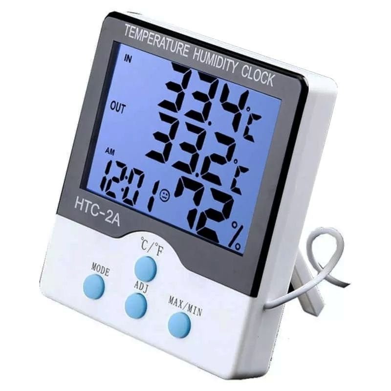 Termômetro Medidor Temperatura Umidade Interno e Externo com Higrômetro HTC-2A