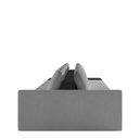Ver imagem 6 de Sofá Ilha Modulado Milos 392cm Puff Lateral Cinza Escuro Preto Manchado Bouclê/pu G33 - Gran Belo