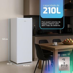 Freezer e Conservador Vertical Hq 210 Litros Branco Hq-210fv/rdfl 110v - 4