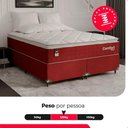 Ver imagem 5 de Cama Box Queen + Colchão Comfort Class Pillow Top 158x198cm Vinho/suede Vinho