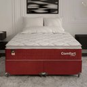 Ver imagem 6 de Cama Box Queen + Colchão Comfort Class Pillow Top 158x198cm Vinho/suede Vinho