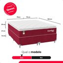 Ver imagem 4 de Cama Box Queen + Colchão Comfort Class Pillow Top 158x198cm Vinho/suede Vinho