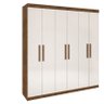 Guarda Roupa Casal 6 Portas 4 Gavetas Leblon D'doro Ypê/off White - 1