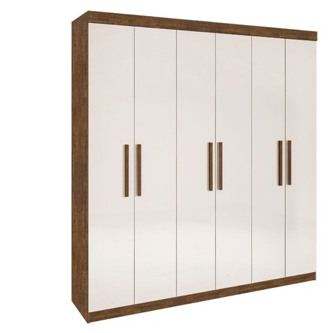 Guarda Roupa Casal 6 Portas 4 Gavetas Leblon D'doro Ypê/off White