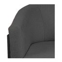Ver imagem 7 de Kit 2 Poltronas Luiza Base de Ferro Preto Corano Nozes e Linho Cinza Escuro - Am Decor