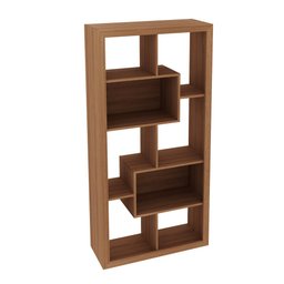 Estante Livreiro Multiuso Com Nichos E1712 Amêndoa - Tecno Mobili - 1