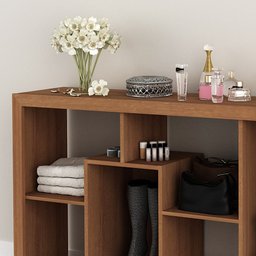 Estante Livreiro Multiuso Com Nichos E1712 Amêndoa - Tecno Mobili - 3