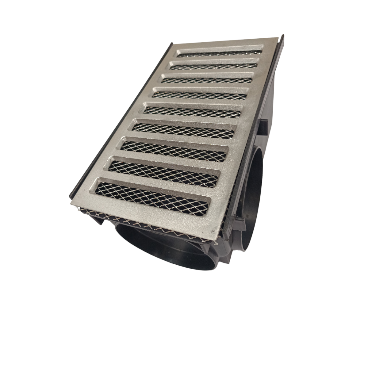Ralo Linear Pluvial Alumínio 15x25 Cocho Coletor Modular 5 Saídas com Tela - 5