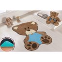 Ver imagem 1 de Tapete Premium Formato Bebe Urso Azul Turqueza