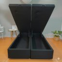 Ver imagem 5 de Cama Queen Box Baú Bi-partida 79 Blindada - Linhão - Preto Fosco