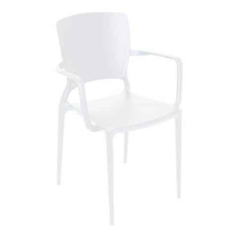 Cadeira Sofia Encosto Fechado com Braço Branco 92039/010 Tramontina
