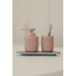 Copo Canelado em Cimento Pink - 2